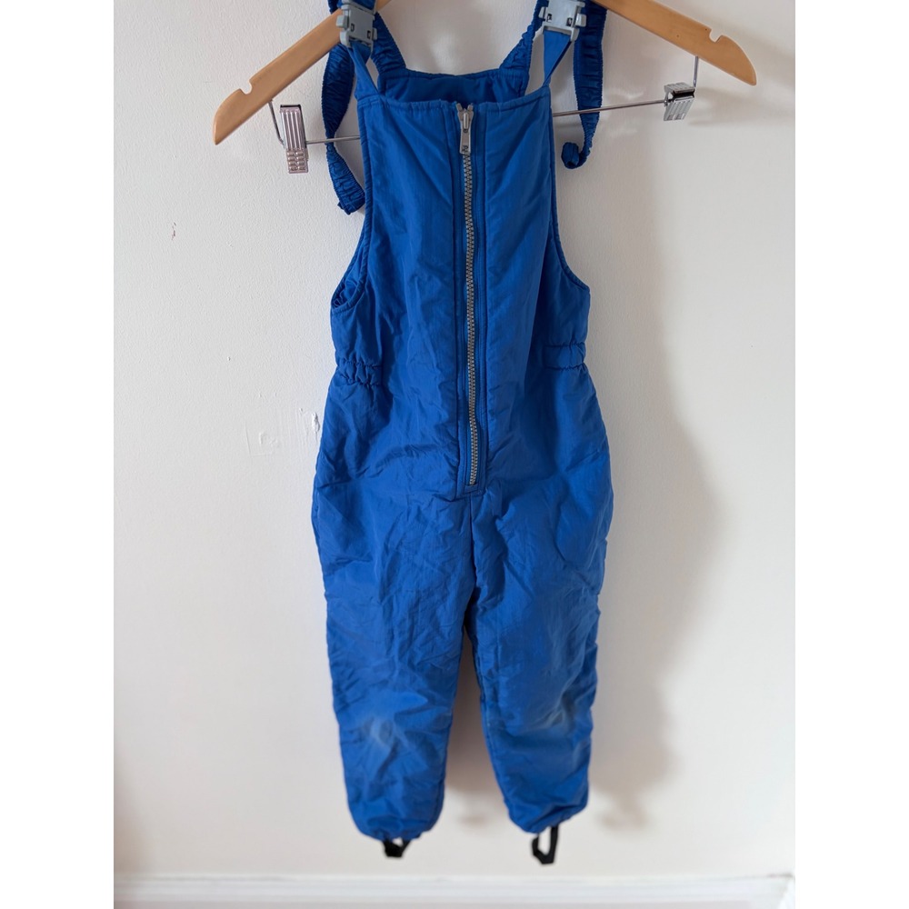 Hanna Andersson Blue Insulated Snow Bibs Kids Size 110 Vintage Style Ski Pants